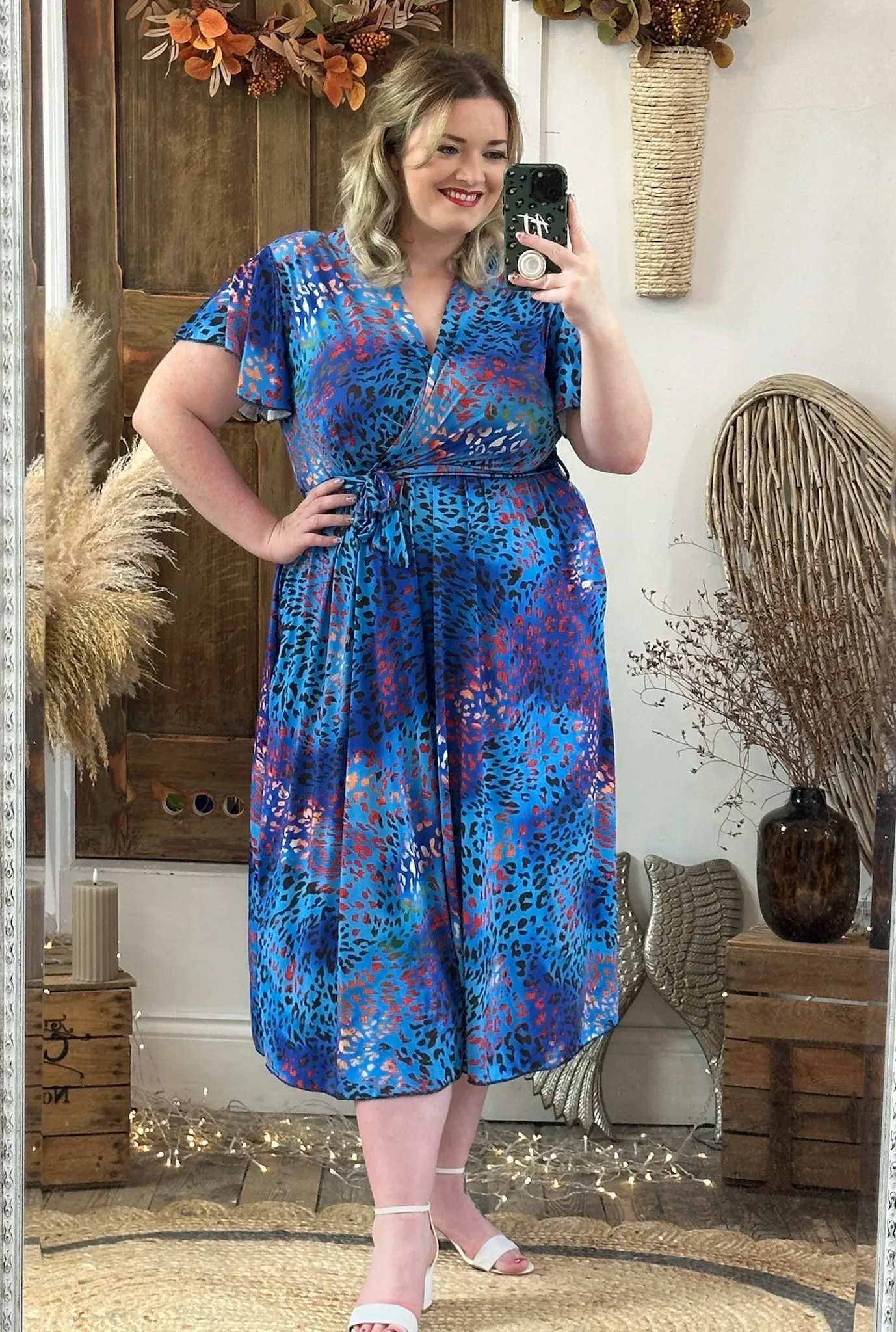 Vibrant Blue Leopard Montana Dress