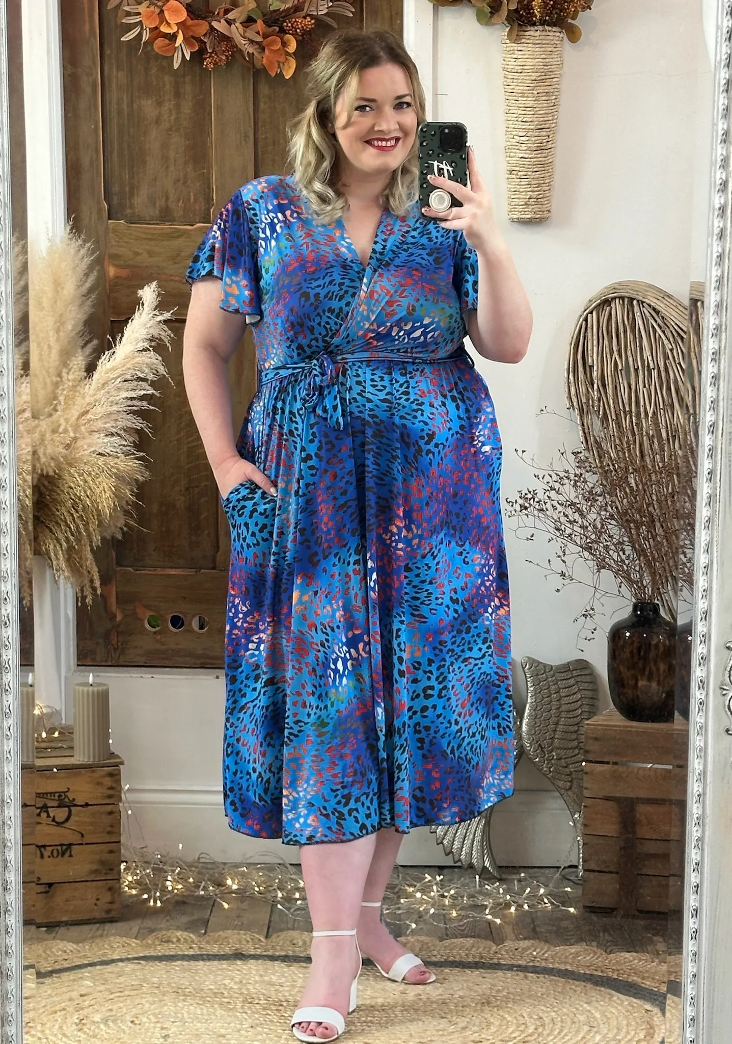 Vibrant Blue Leopard Montana Dress