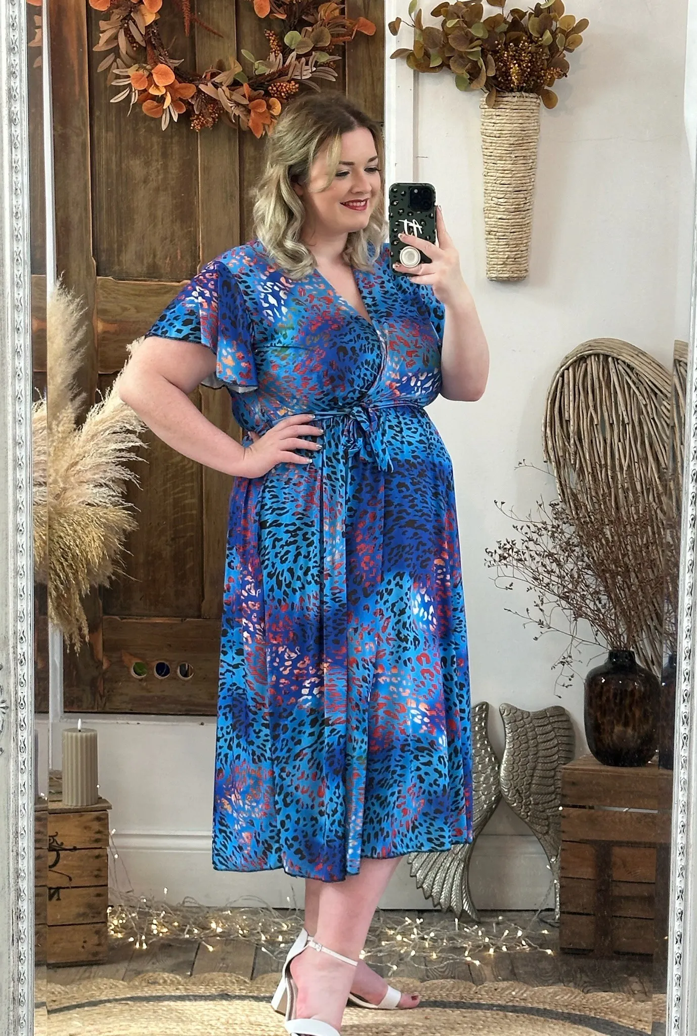 Vibrant Blue Leopard Montana Dress