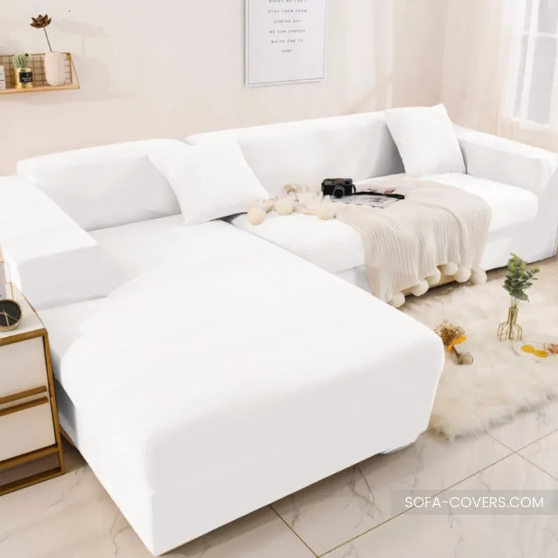 White couch cover