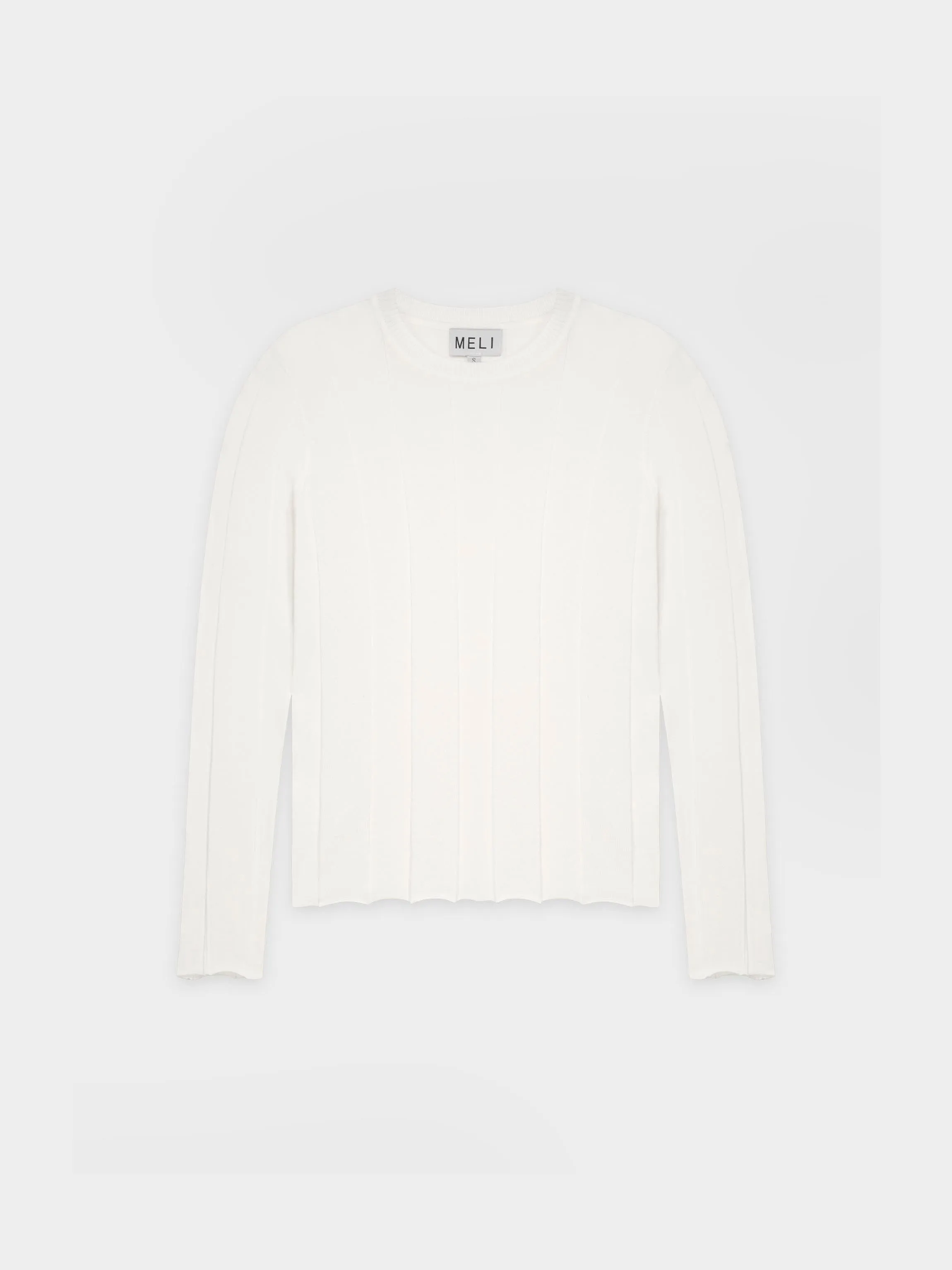 WIDE RIBBED SWEATER-WHITE