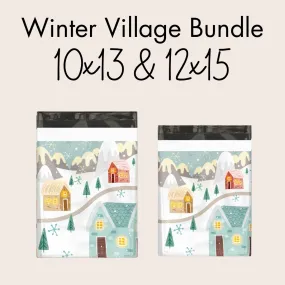 Winter Village Sample Pack Designer Poly Mailers Shipping Envelopes Premium Printed Bags