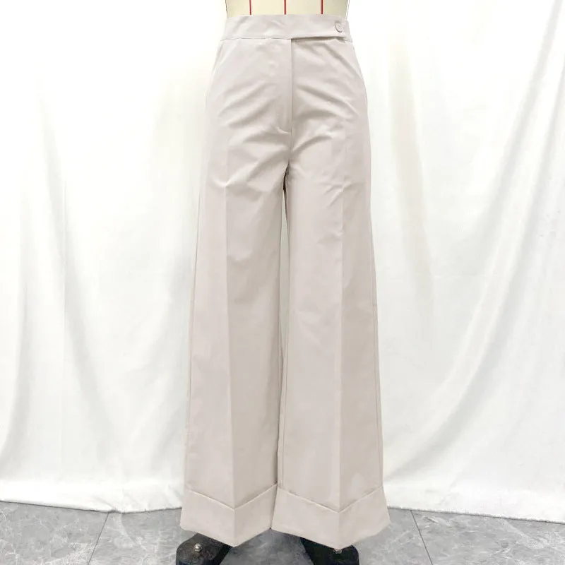 Wjczt 2000s fashion Autumn New Casual Pants Women's Casual Wide-Leg Fashionable Elegant Trousers Women