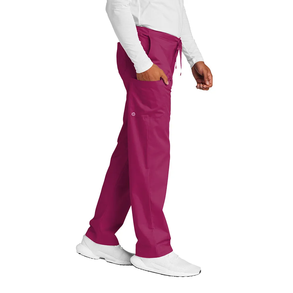 WonderWink® Men’s WorkFlex™ Mock Wrap Cargo Pants - Wine