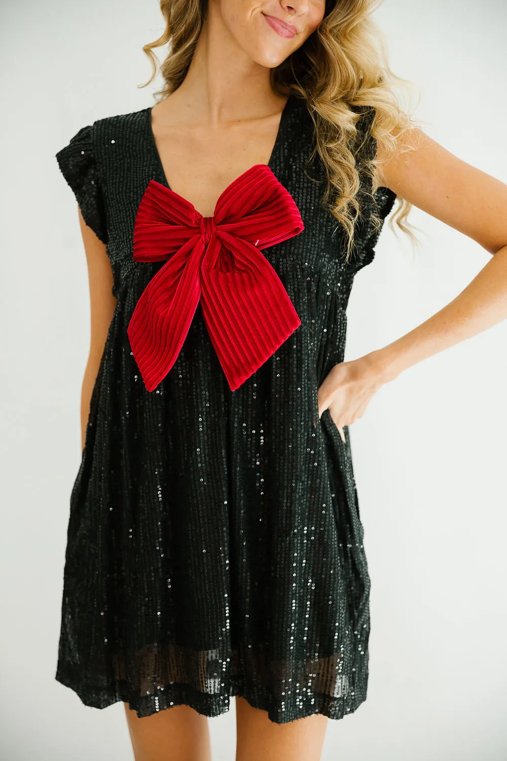 WRAP ME UP SEQUIN ROMPER